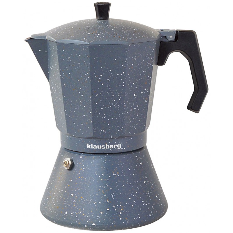 Kawiarka espresso, szary marmurek 9 filiżanek Klausberg KB-7547